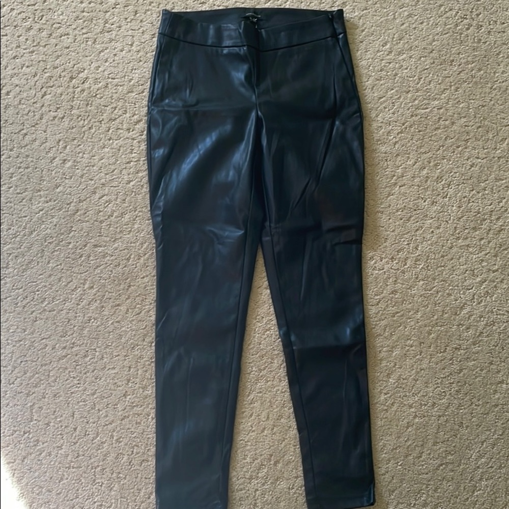 NWT Ann Taylor faux leather pants with side zip